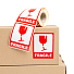 Obrázok Krabice s nalepenou etiketou FRAGILE